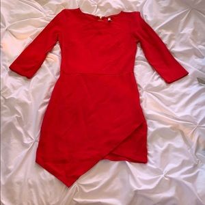 Red mini dress